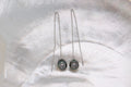 Boucles d’oreilles argent et perles cerclées (1)