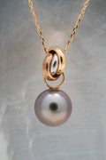 Pendentif 3 ors et perle ronde
