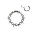 piercing anneau doré/argenté pointe spike effect  maillon