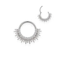 Piercing anneau doré/argenté strass zircon