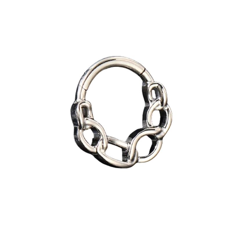 Piercing anneau argenté /doré maillon