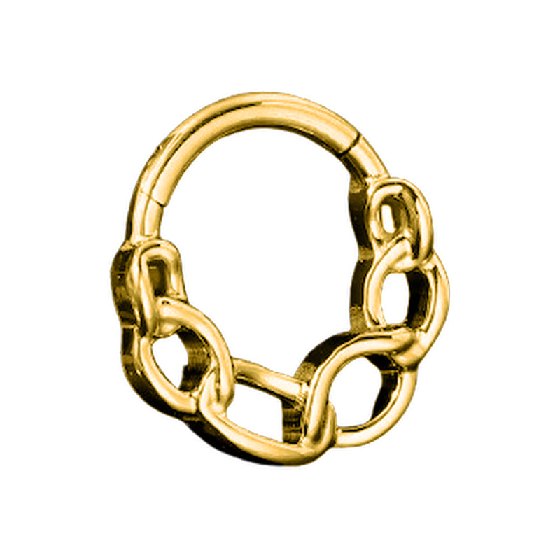 Piercing anneau argenté /doré maillon