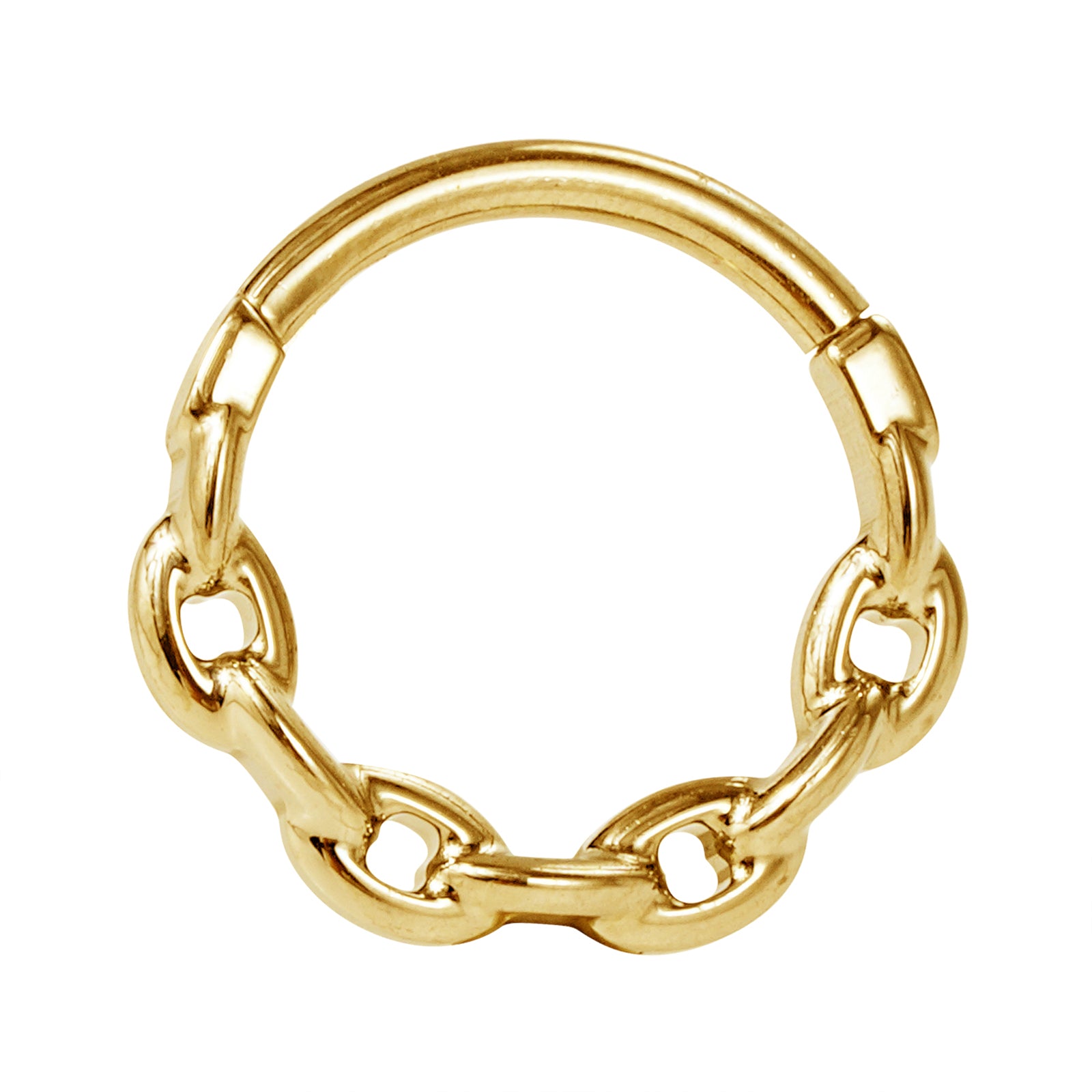 Piercing anneau argenté / doré à petite maille