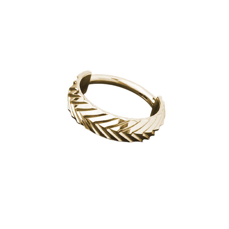 Piercing anneau argenté /doré ciselé