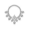 Piercing anneaux titane argenté/doré avec full strass blanc ou strass noir
