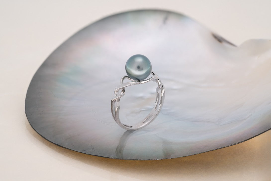 Bague argent et perle ronde (6)