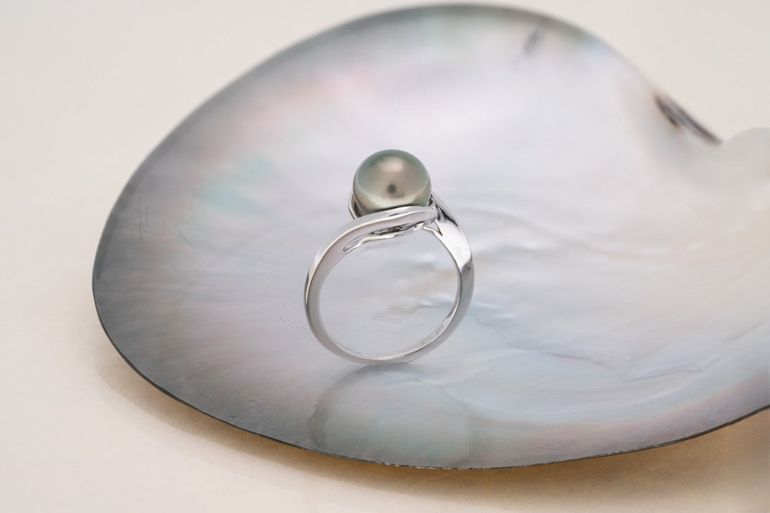 Bague argent et perle ronde (7)
