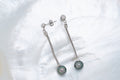 Boucles d’oreilles argent et perles ovales (2)