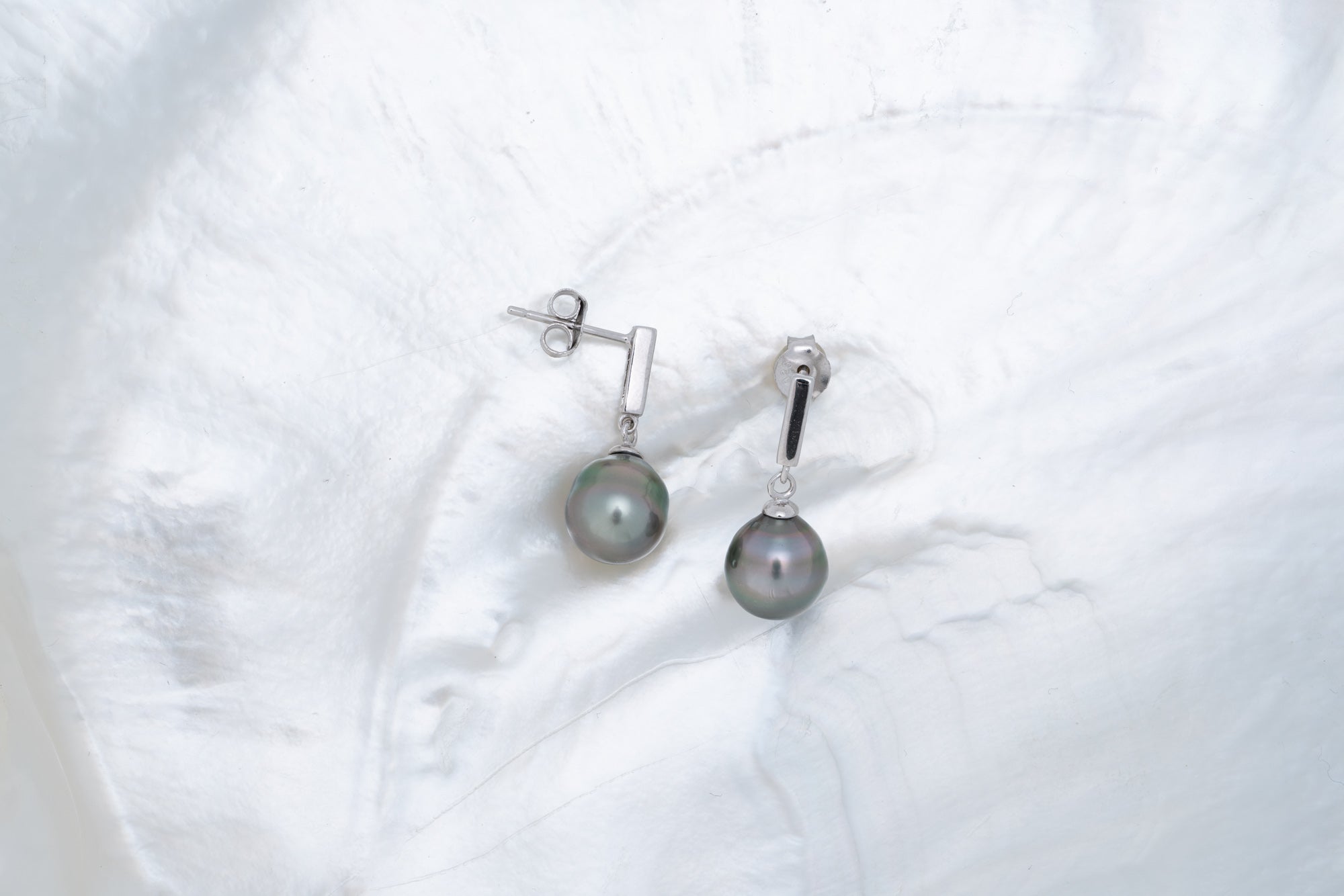 Boucles d’oreille argent et perles cerclées (4)