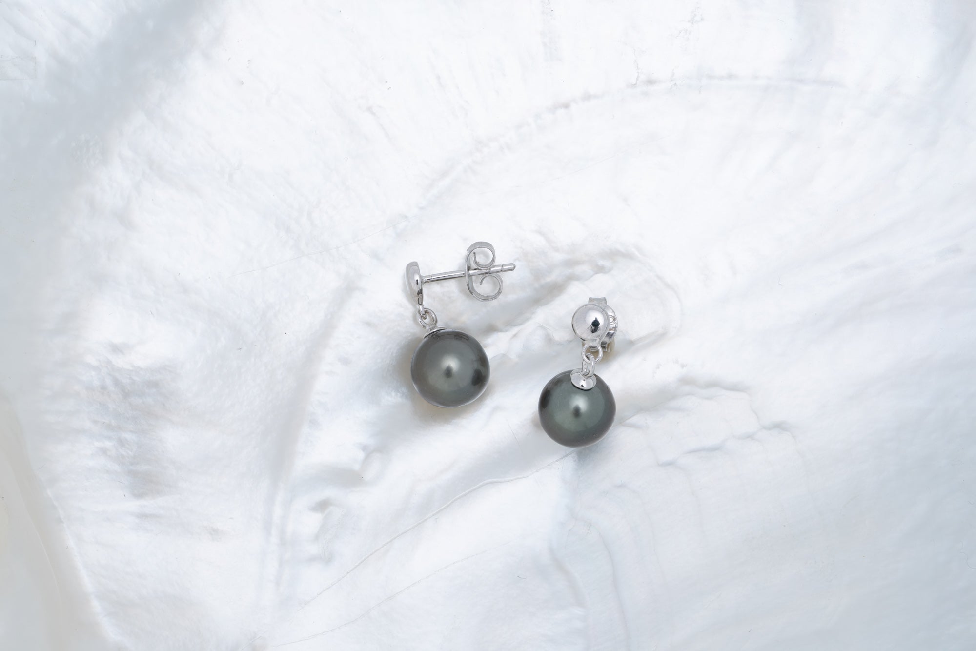 Boucles d’oreilles argent avec perles ovales (1)