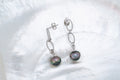 Boucles d’oreilles argent et perles cerclées (9)