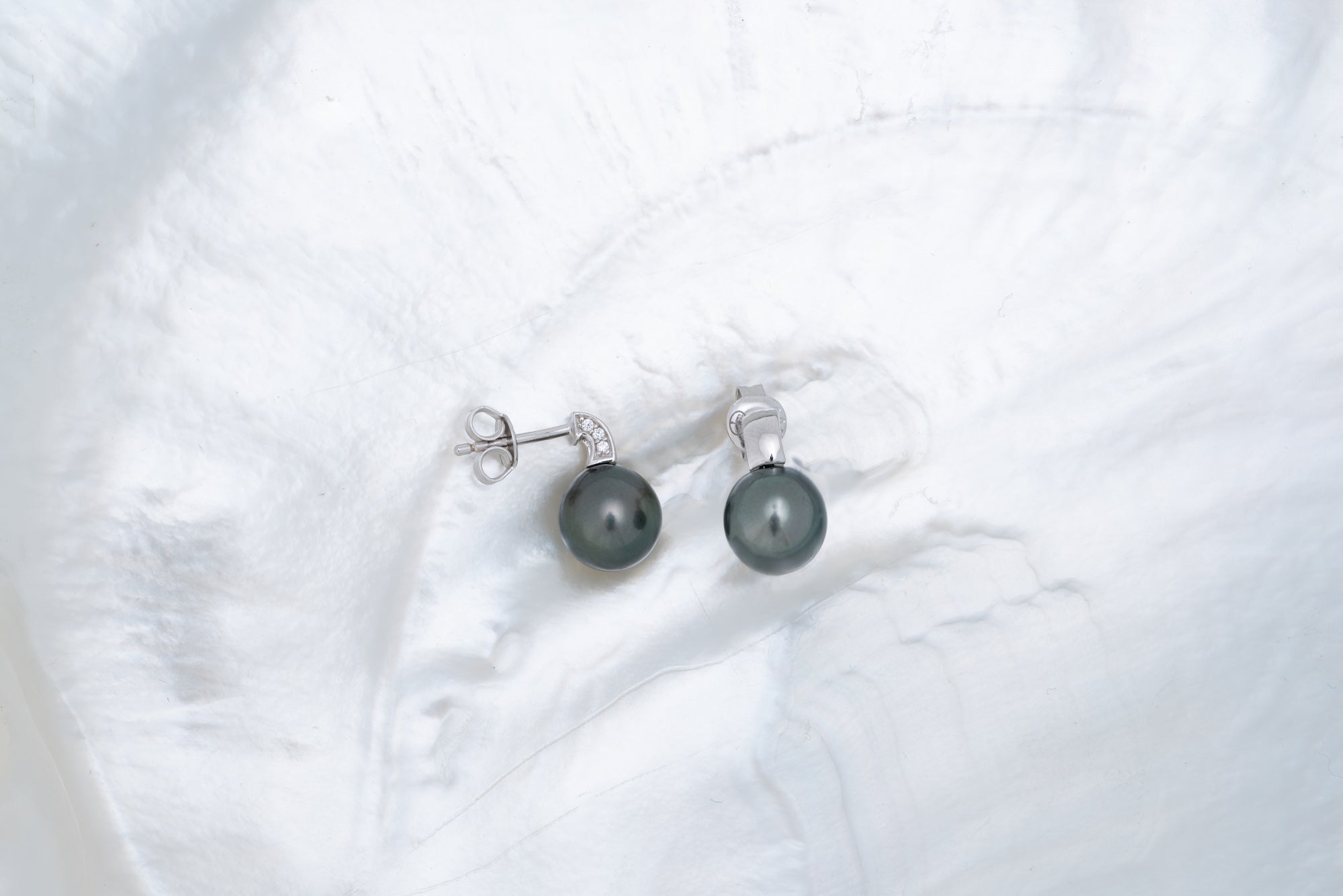 Boucles d’oreilles argent avec perles ovales (4)