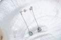 Boucles d’oreilles argent et keishis (2)