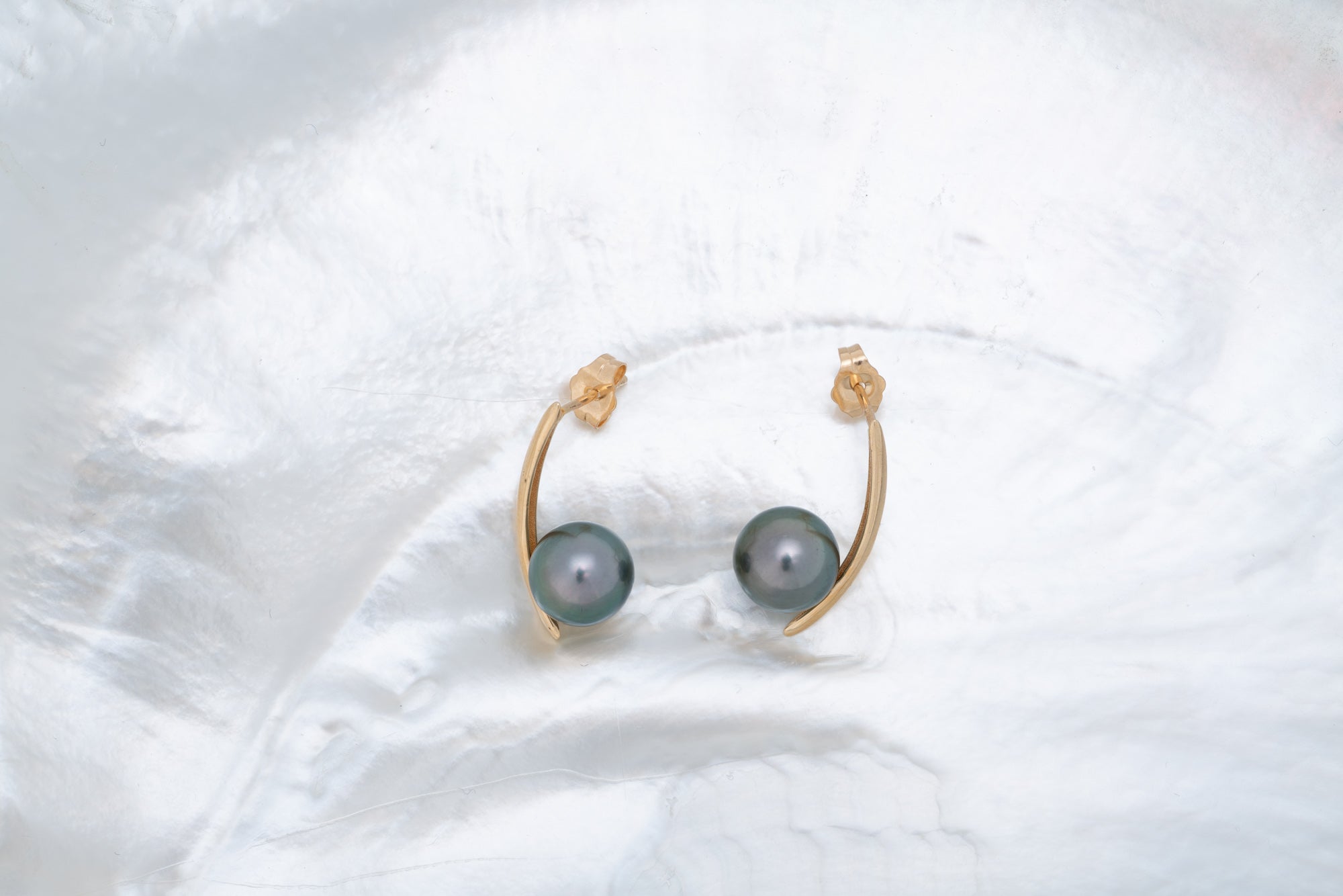 Boucles d’oreilles or avec perles rondes (9)