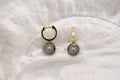 Boucles d’oreilles or et perles rondes (12)