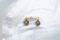 Boucles d’oreilles or, diamants et perles rondes