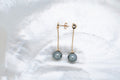 Boucles d’oreilles or, diamants et perles ovales