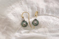 Boucles d’oreilles or, diamants et perles ovales (2)