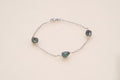 Bracelet argent et keshis