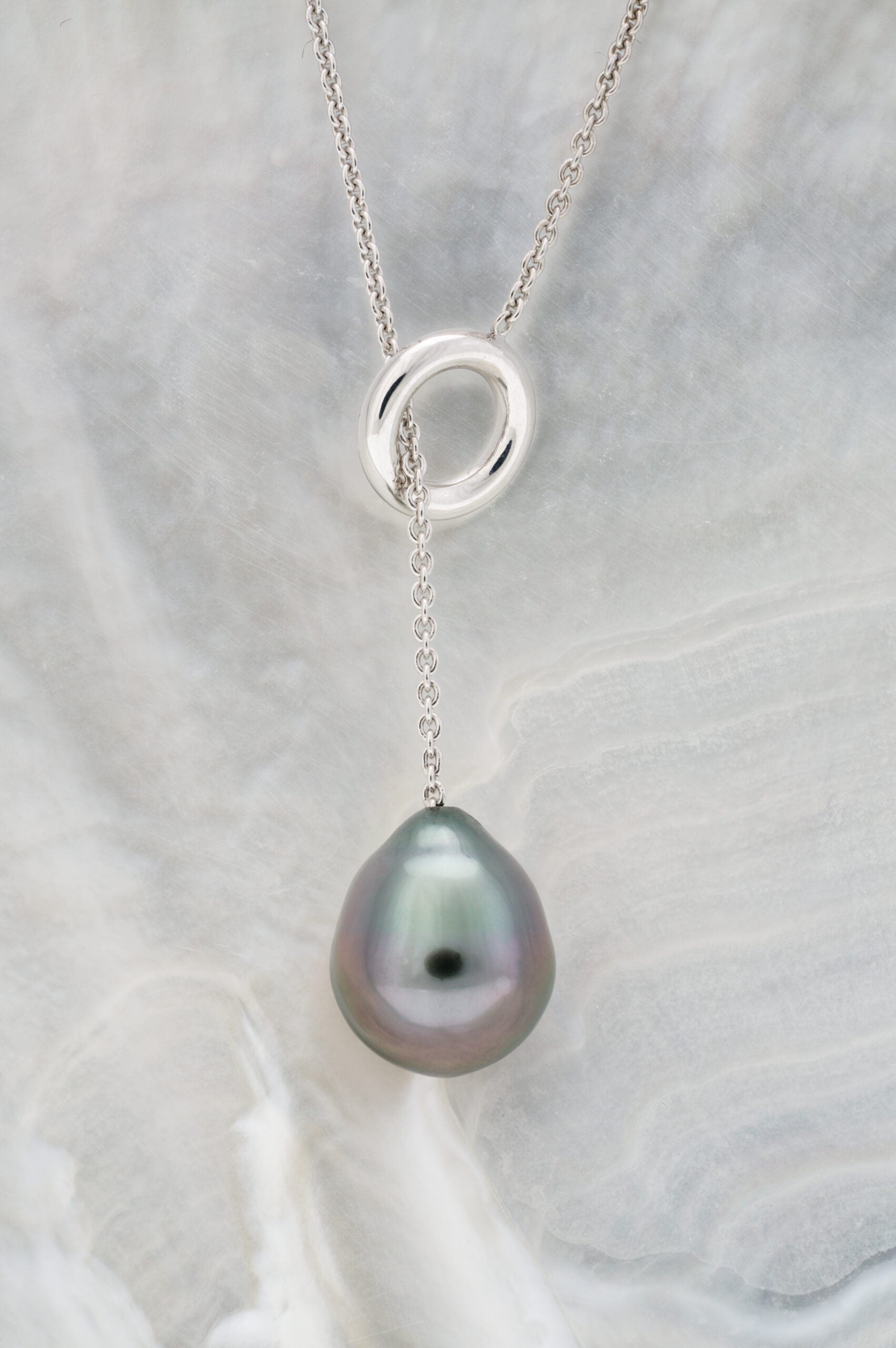 Collier argent et perle semi-baroque
