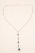 Collier argent, keshis et perle cerclée