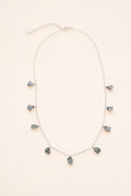 Collier argent et keshis