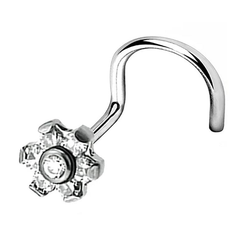 Piercing Narine fleur Zircon