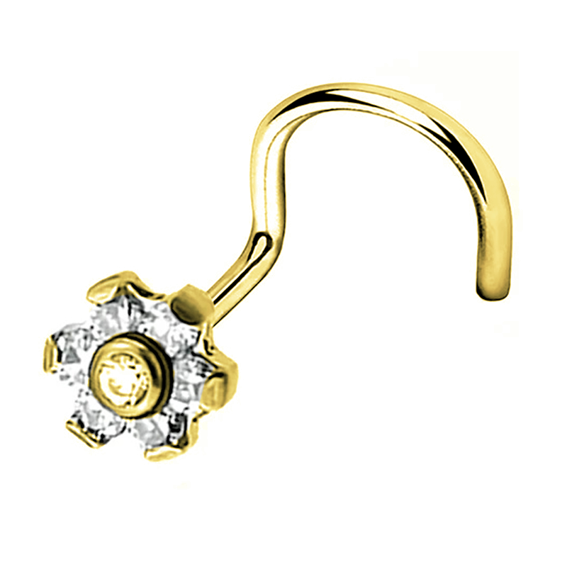 Piercing Narine fleur Zircon