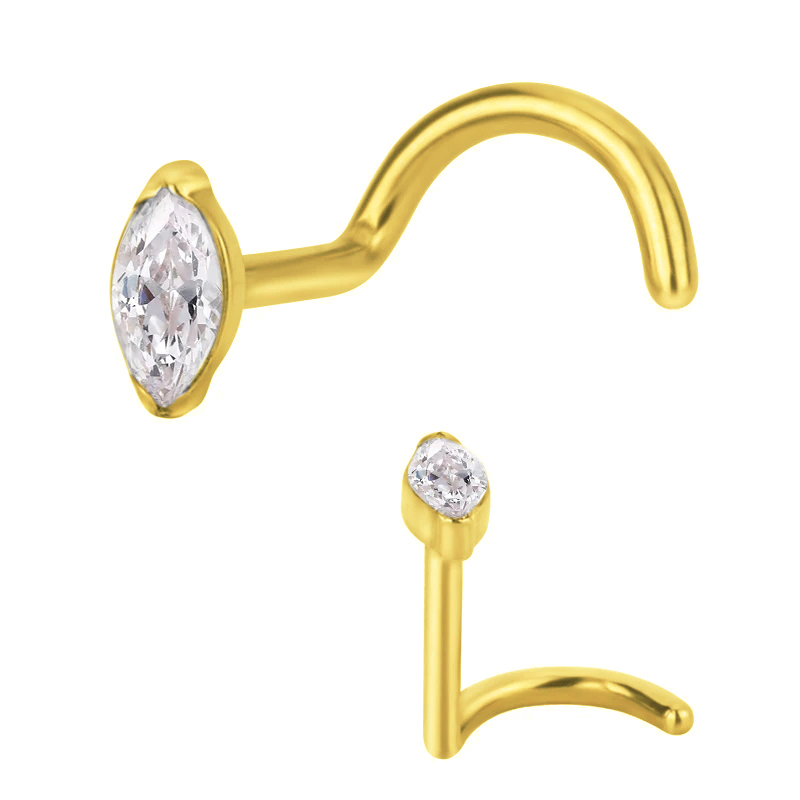 Piercing Narine larme Zircon en Titane