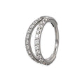 Anneaux nez double en titane avec zircon