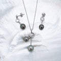 Parure argent et perles rondes