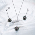 Parure argent et perles ovales (2)