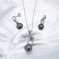 Parure argent et perles ovales (3)