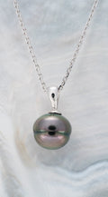 Pendentif argent et perle cerclée (3)
