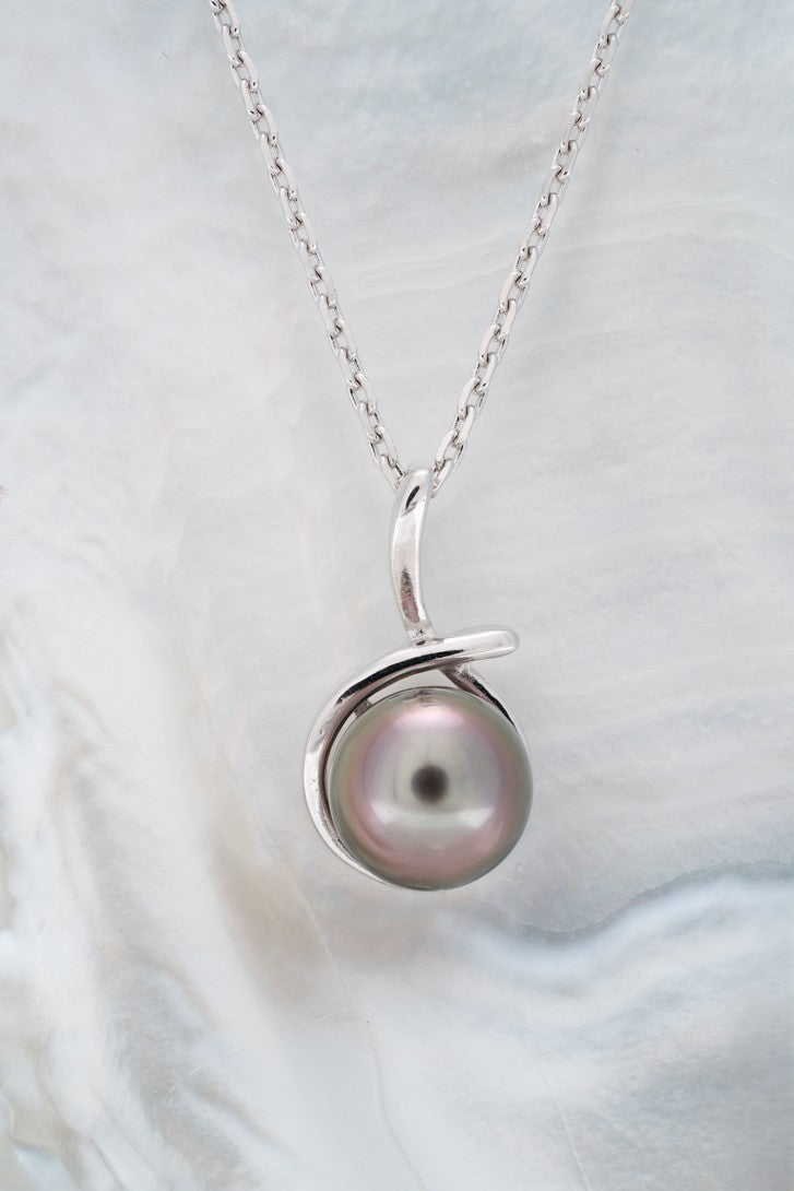 Pendentif argent et perle ovale (1)