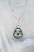 Pendentif argent et perle cerclée (2)