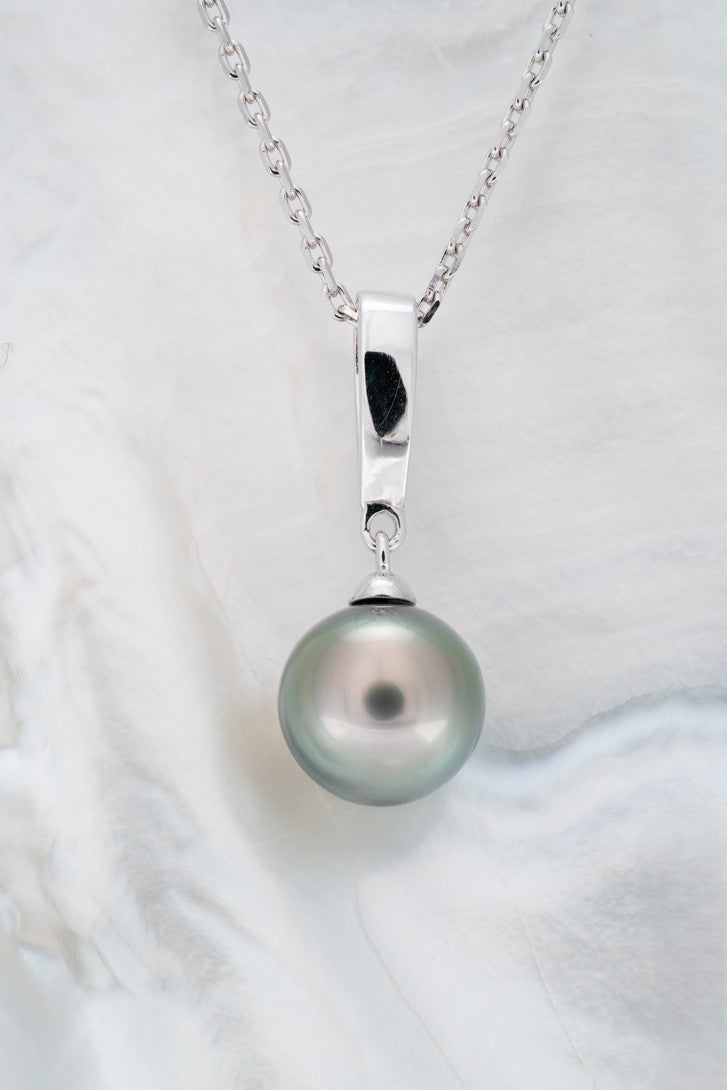 Pendentif argent et perle ovale (4)