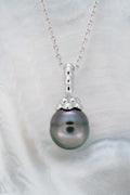 Pendentif argent et perle cerclée (8)