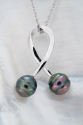 Pendentif argent et perle cerclée (9)