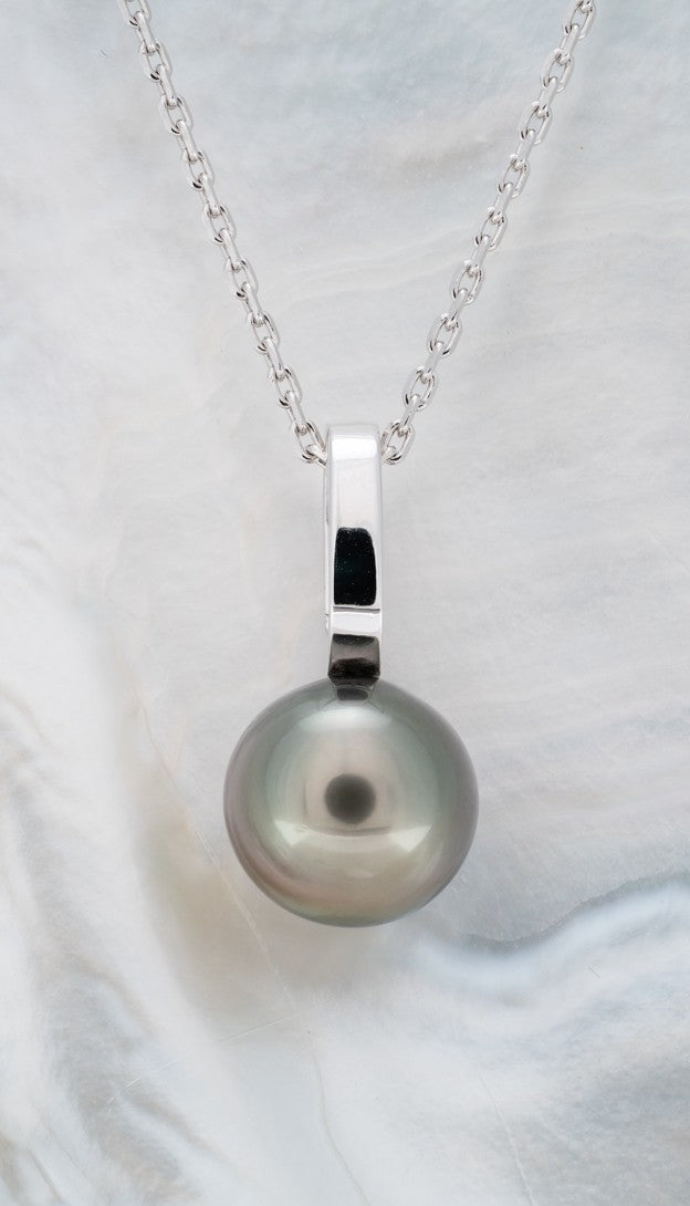 Pendentif argent et perle ovale (6)