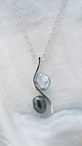 Pendentif argent et keshis (1)