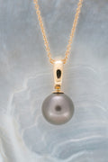 Pendentif or et perle ovale (6)