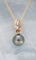 Pendentif 3 ors et perle ronde (2)